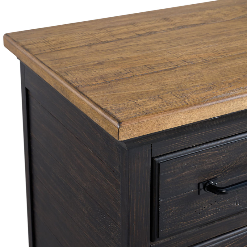 Montrose - Nightstand With Charger & Sensor Light - Espresso & Brown