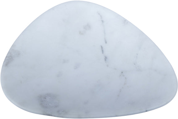 White marble bowl with smooth round top and faint gray veining.