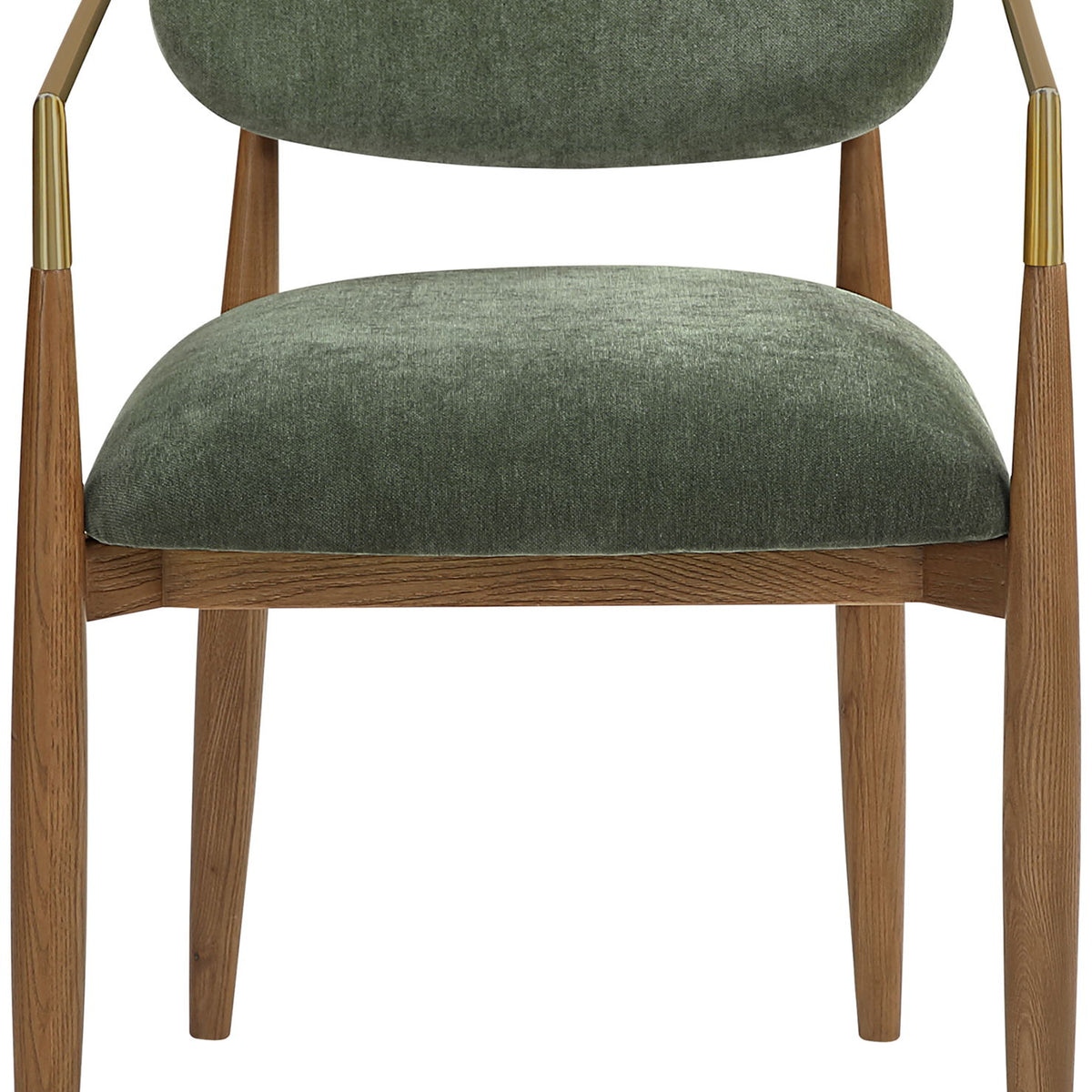 Riccio - Fabric Dining Arm Chair (Set of 2) - Walnut Frame