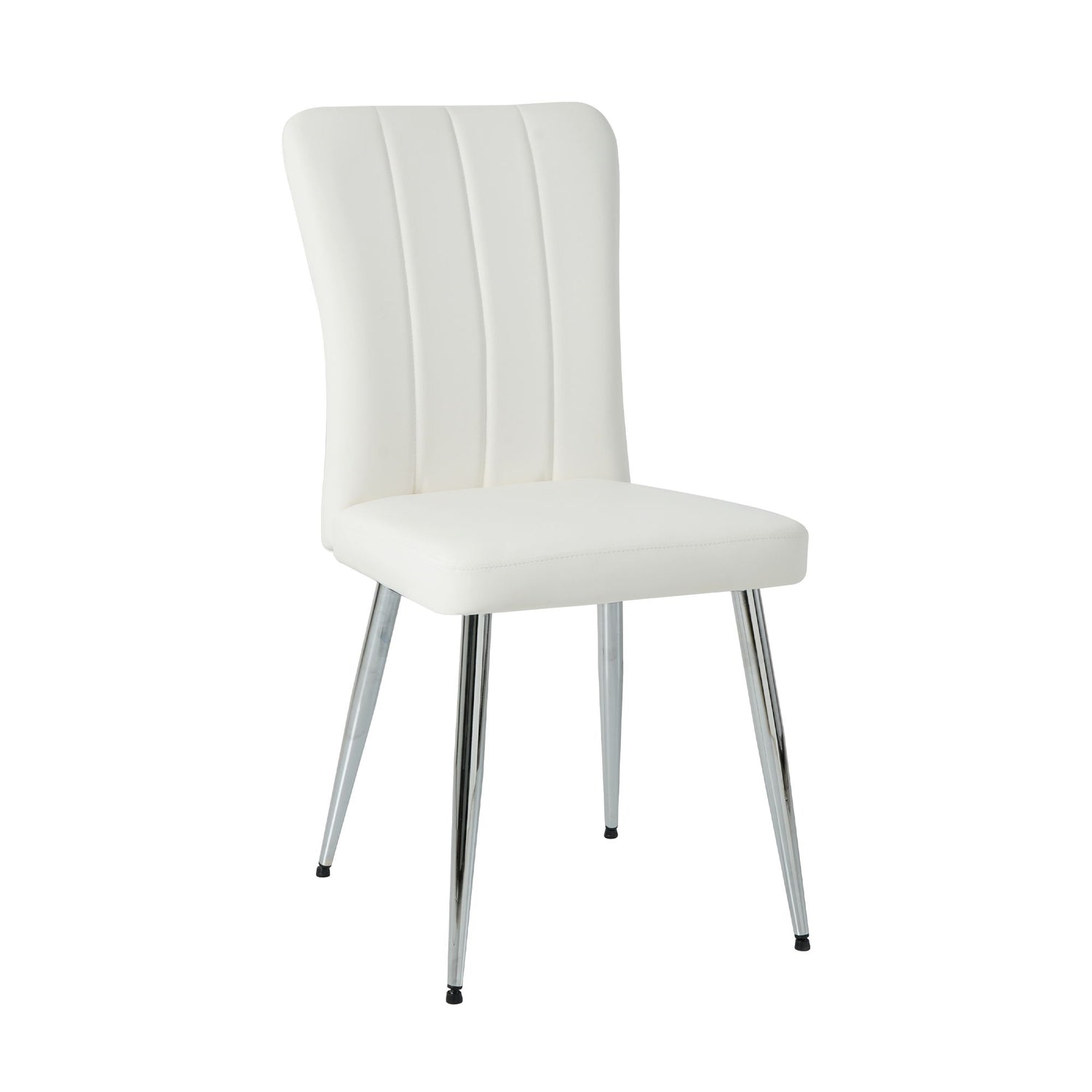 Modern Dining Chair With Electroplated Metal Legs (Set of 4)