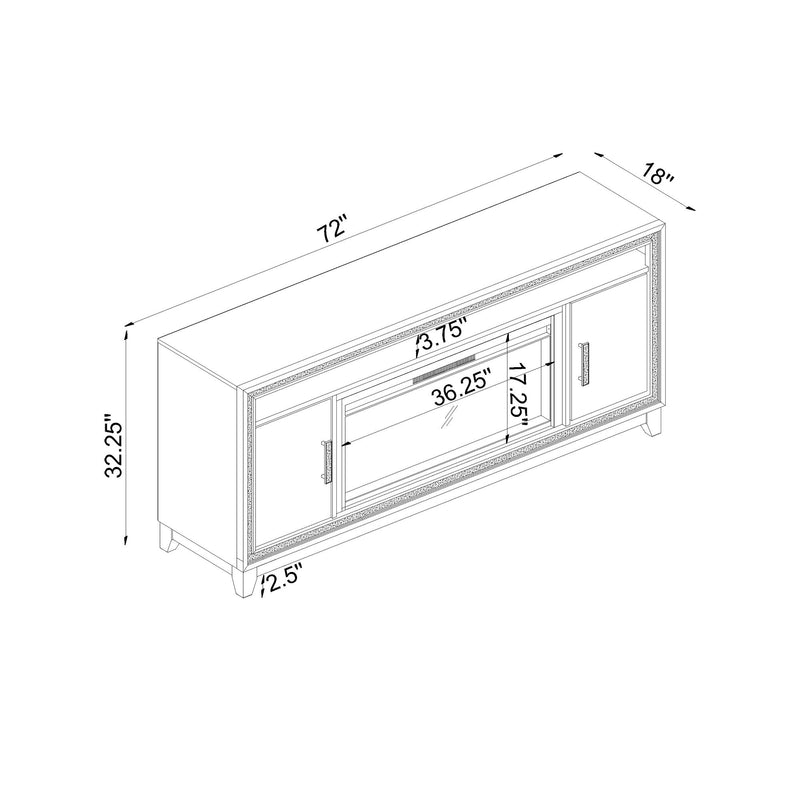Almera - Fireplace With Adjustable Temperature And LED Options