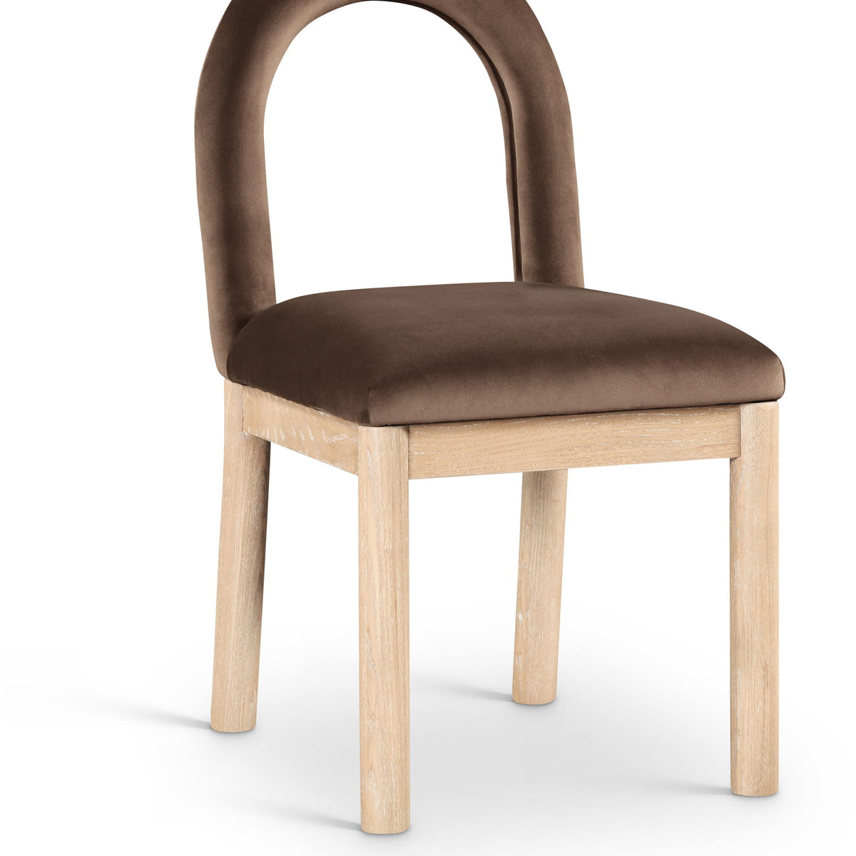 Conrad - Velvet Dining Chair With Natural Legs