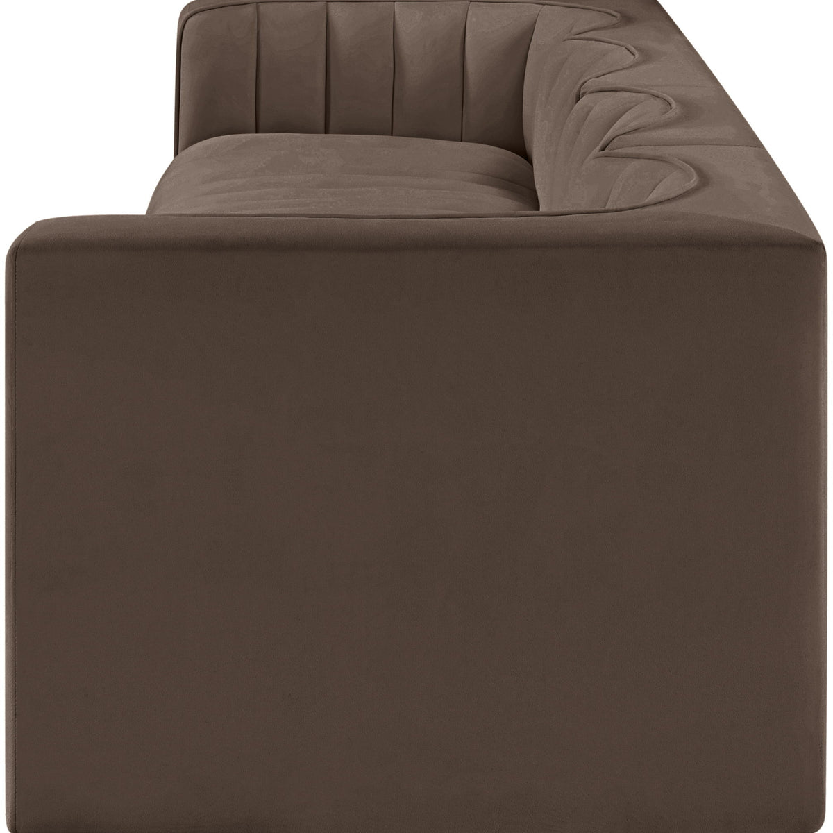 Rummi - Velvet Performance Fabric Upholstered 4 Piece Modular Sofa