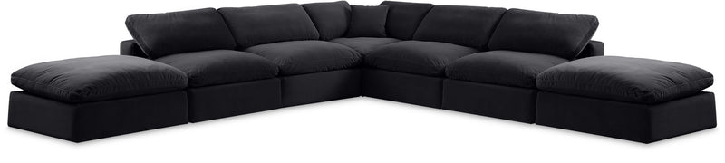 Comfy - 7 Piece Velvet Modular Corner Sectional