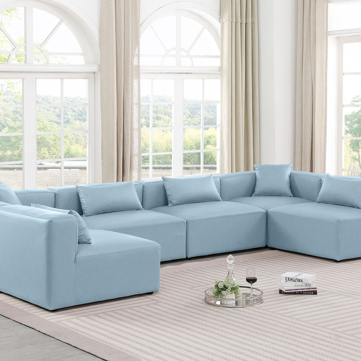 Cube - 6 Piece Modular Armless Sectional