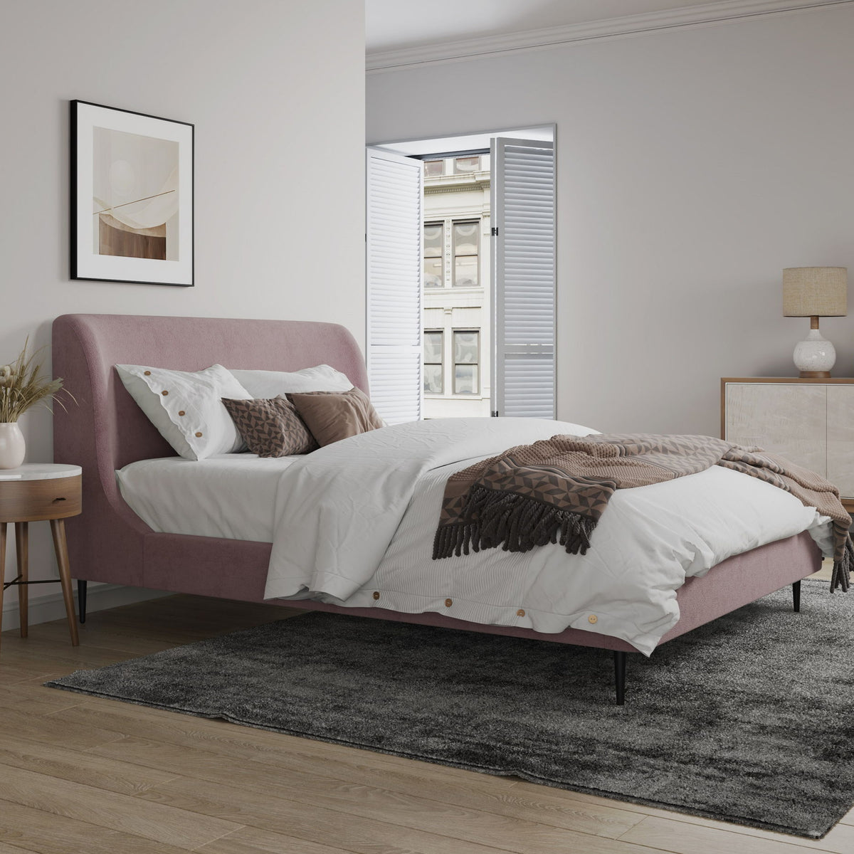 Manhattan Heather - Bed With Black Legs