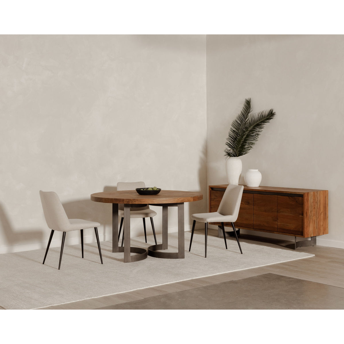 Bent - Round Dining Table - Smoked