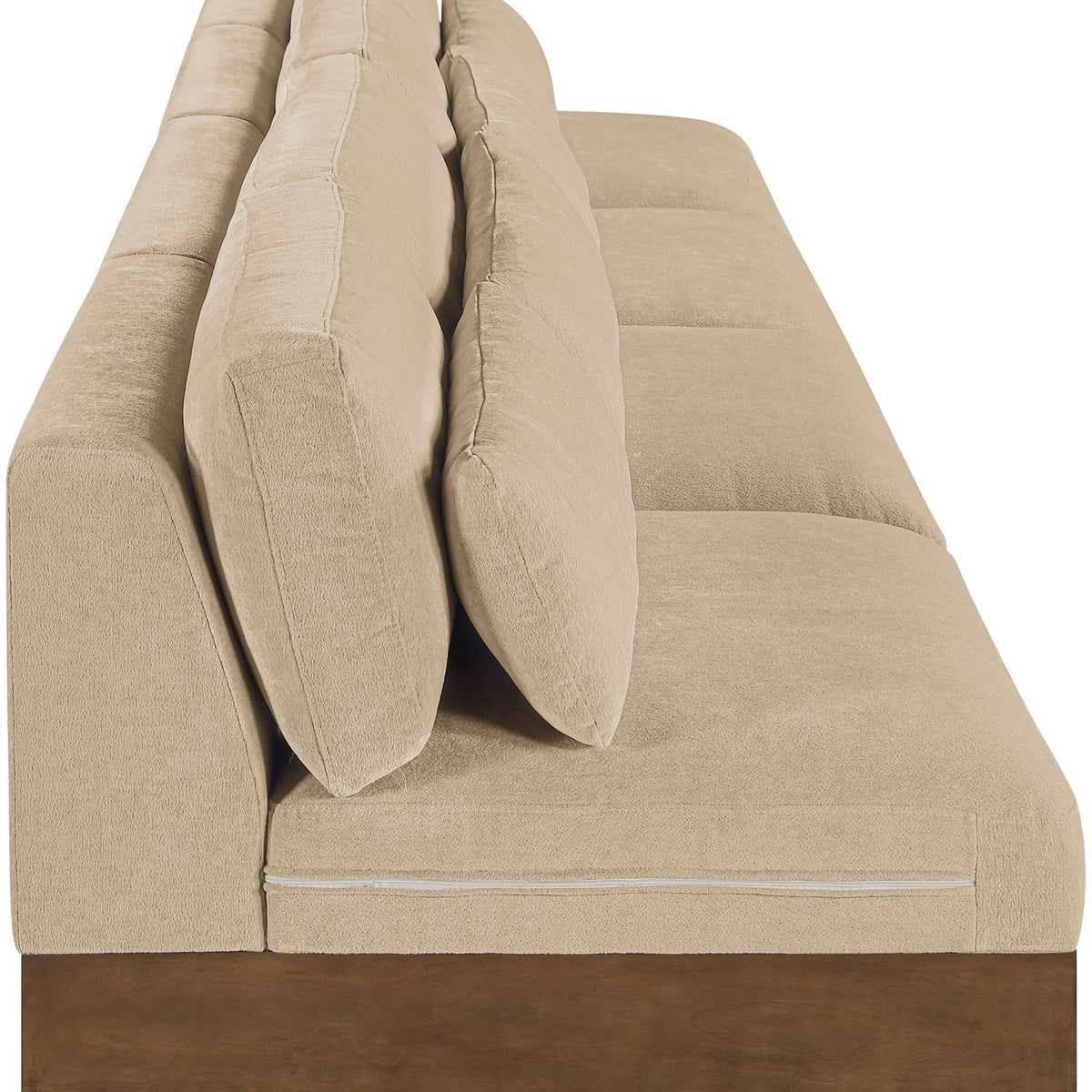 Turin - 4 Piece Fabric Upholstered Modular Armless Sofa