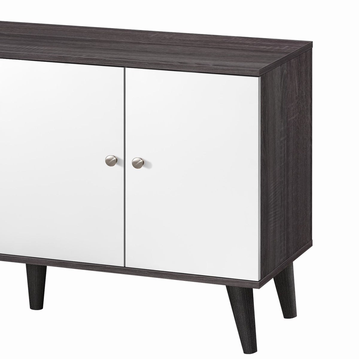 Amidon - TV Stand, With 2 Storage Shelves And 1 Cabinet