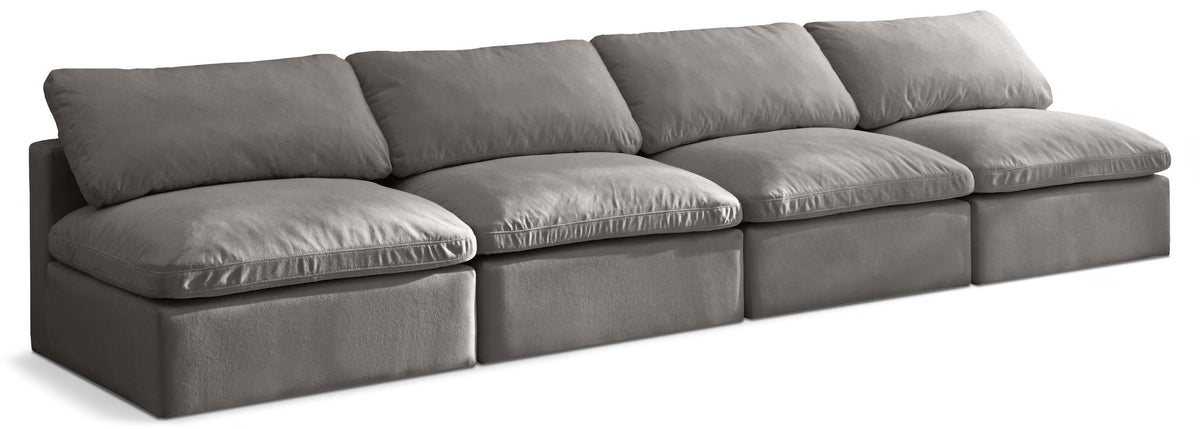 Plush - Modular Armless 4 Seat Sofa