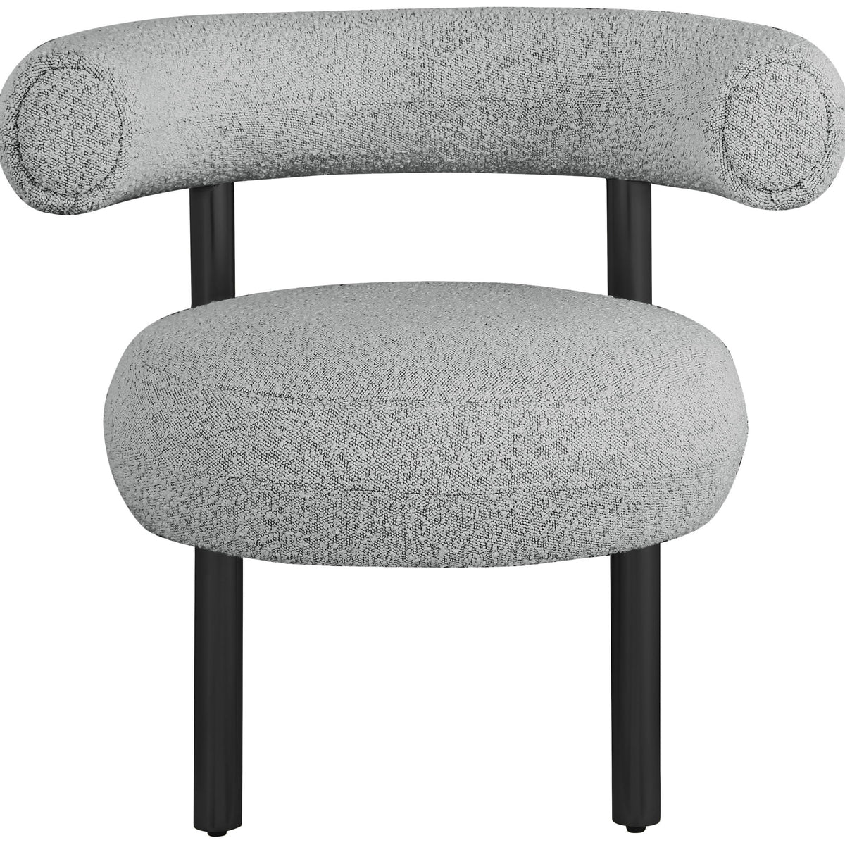 Bordeaux - Boucle Fabric Accent Chair With Black Legs