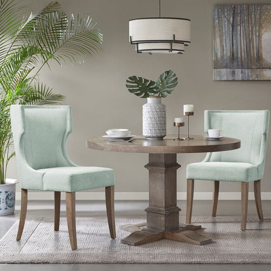 Carson - Wingback Dining Chair - Light Sage Green