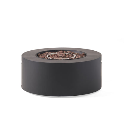 Round Iron Fire Pit With 40,000 Btu