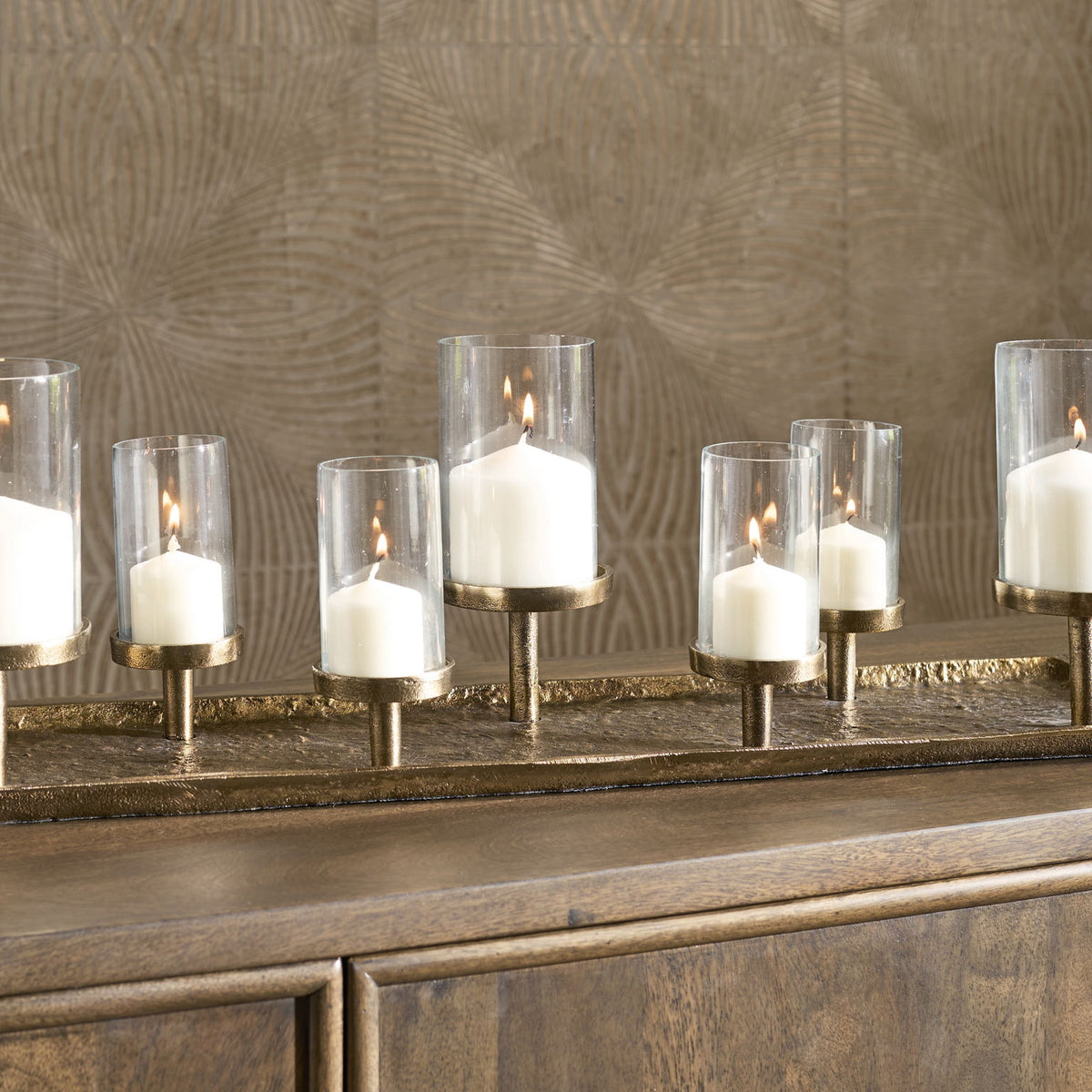 Wallmond - Antique Brass Finish - Candle Holder