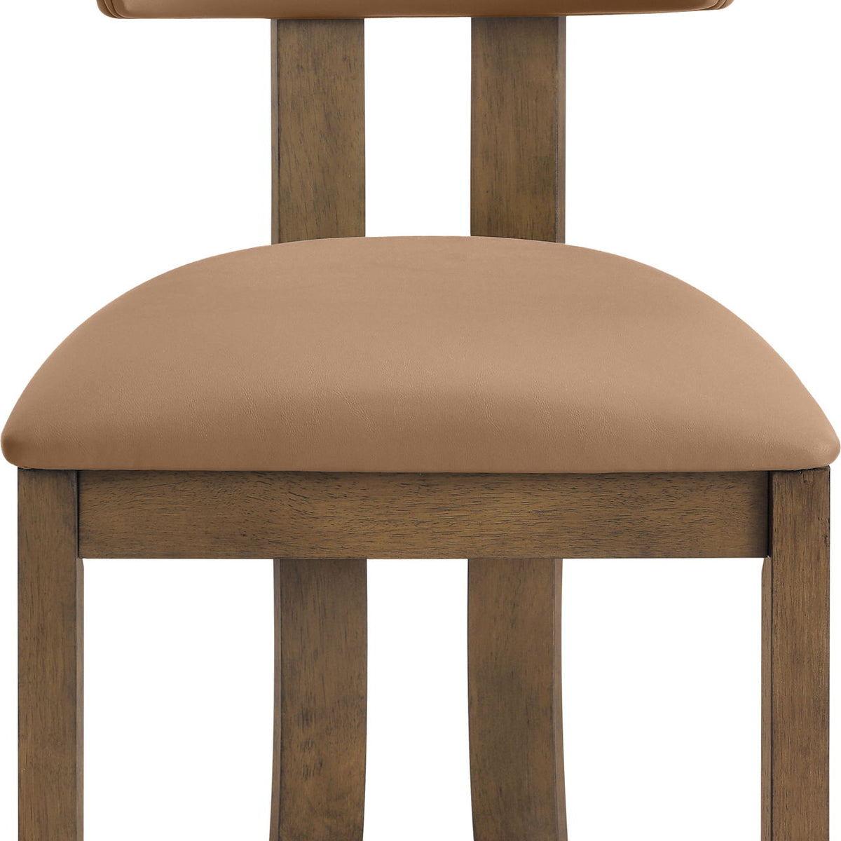 Lavrin - Vegan Leather Upholstered Dining Side Chair (Set of 2) - Walnut Base