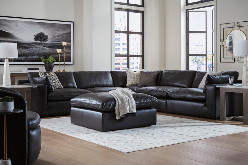 Ashley Furniture Emilia Genuine Leather Cloud Sectional