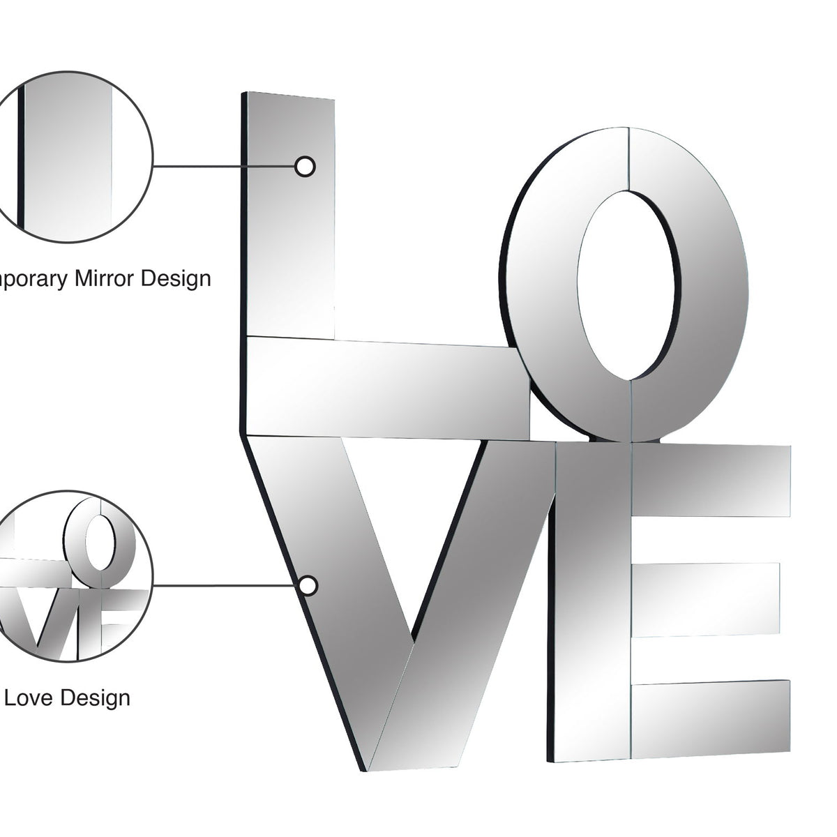 Love - Mirror - Pearl Silver