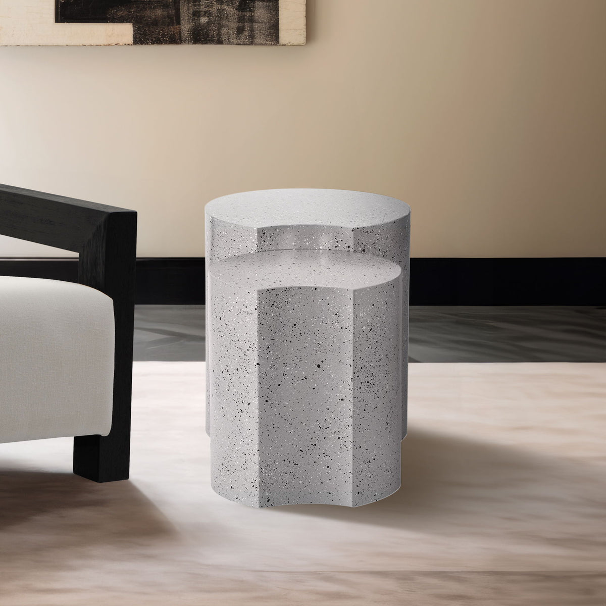 Dimple - Modular End Table - Terazzo Finish