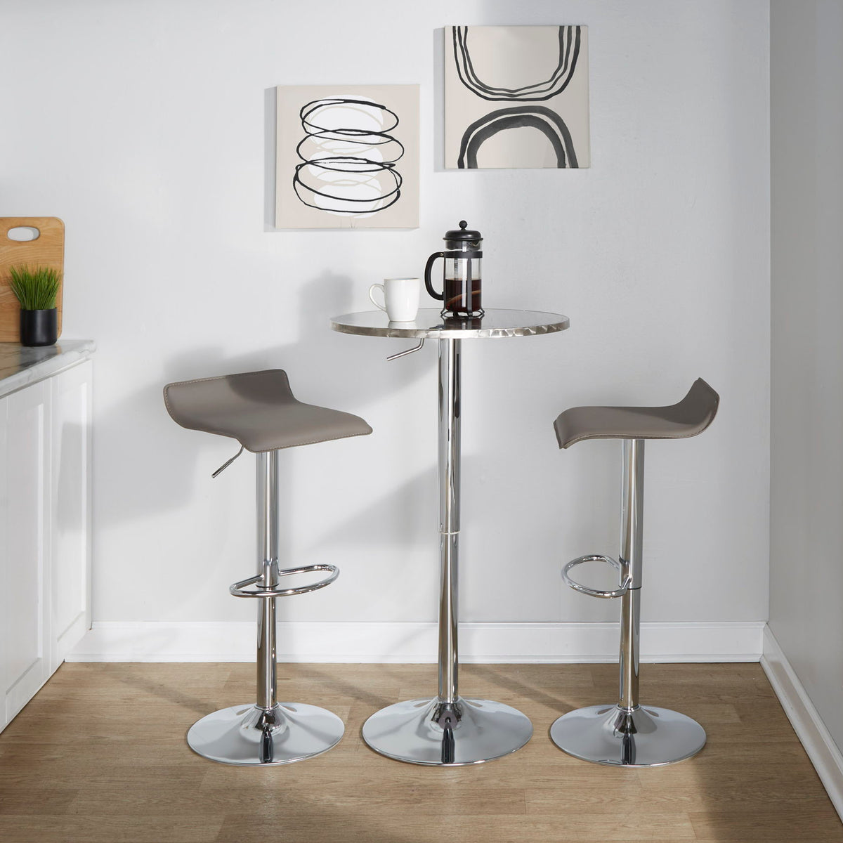Ale - Contemporary Adjustable Barstool (Set of 2)