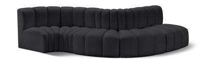 Arc - Faux Leather 5 Piece Modular Sofa