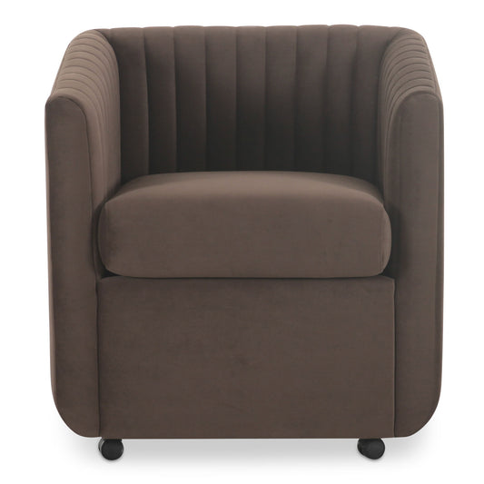 Jane - Rolling Dining Chair - Dark Gray