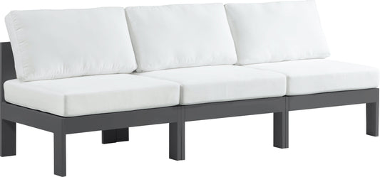 Nizuc - Outdoor Patio Modular Sofa 3 Seats - White - Modern & Contemporary