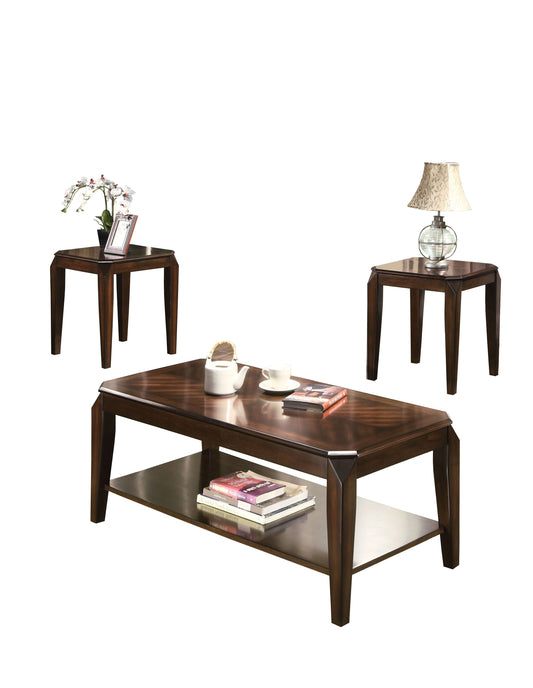 Docila - 3 Piece Pack Coffee With End Table (Set of 3) - Walnut