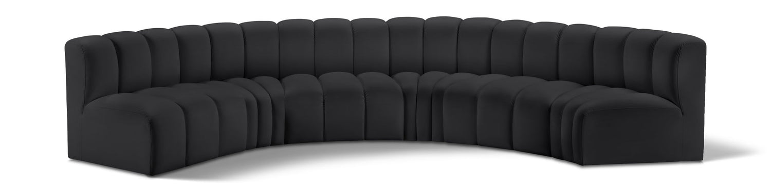 Arc - Faux Leather 6 Piece U-Shaped Modular Sofa