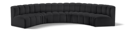 Arc - Faux Leather 6 Piece U-Shaped Modular Sofa