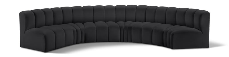 Arc - Faux Leather 6 Piece U-Shaped Modular Sofa