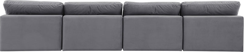 Comfy - Velvet Modular Armless Sofa 4 Seats