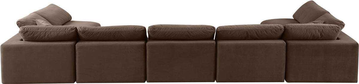 Comfy - 7 Piece Velvet Modular Armless Sectional