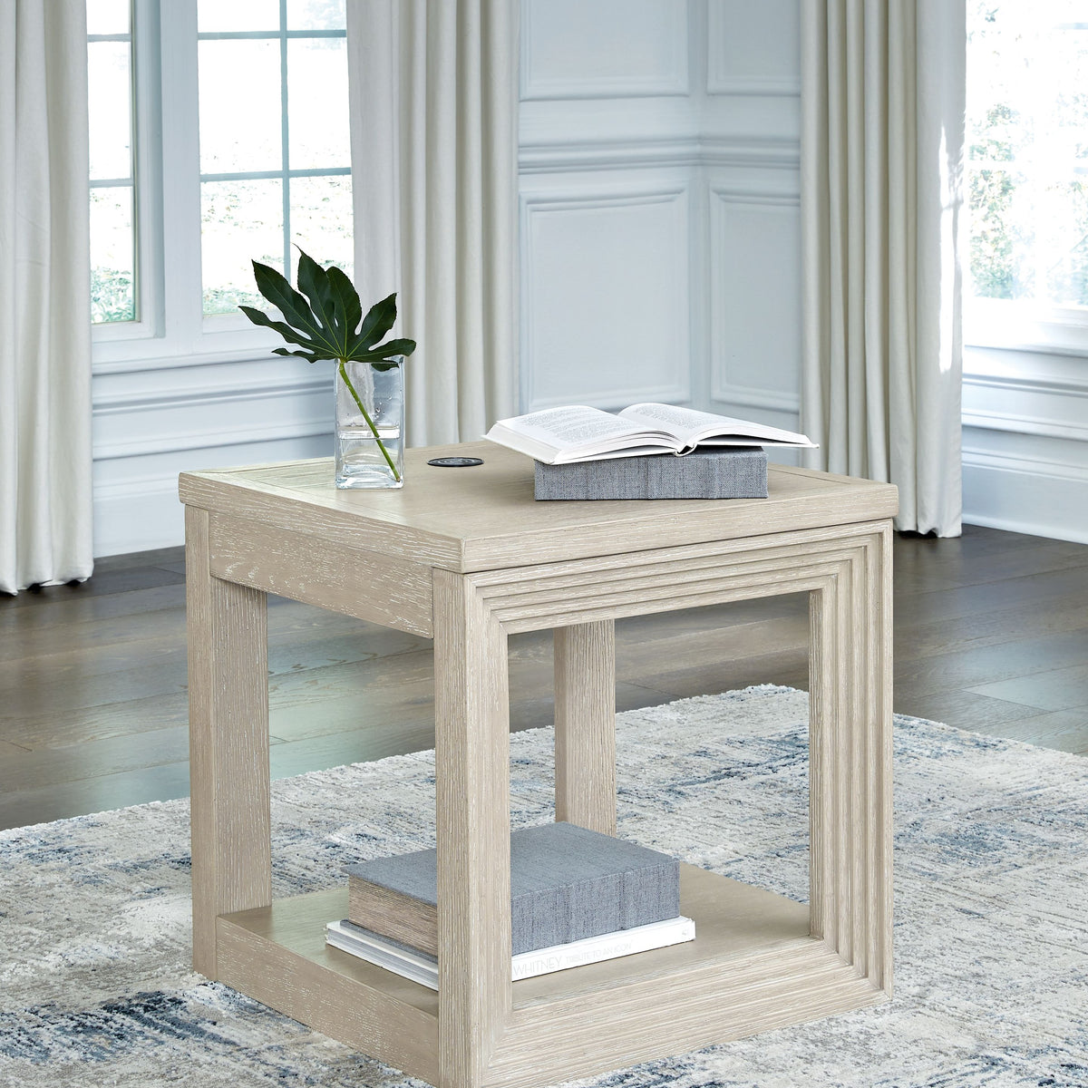 Marxhart - Square End Table - Bisque