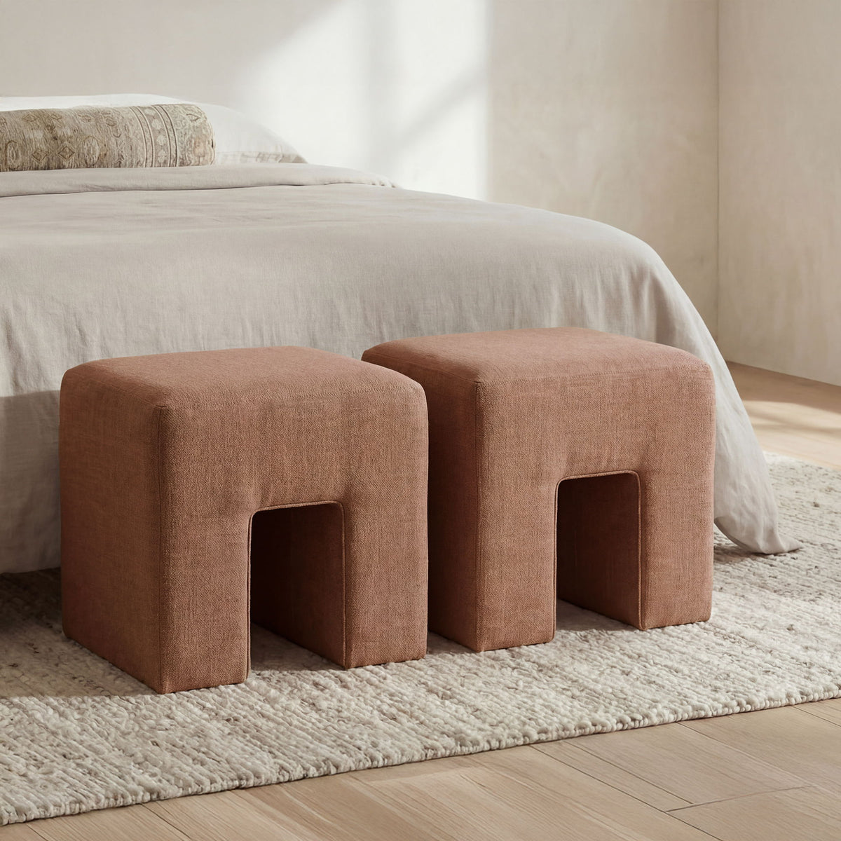 Aidy - Stool - Washed Pink