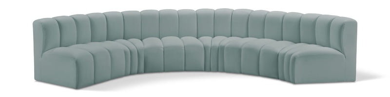 Arc - Faux Leather 6 Piece U-Shaped Modular Sofa