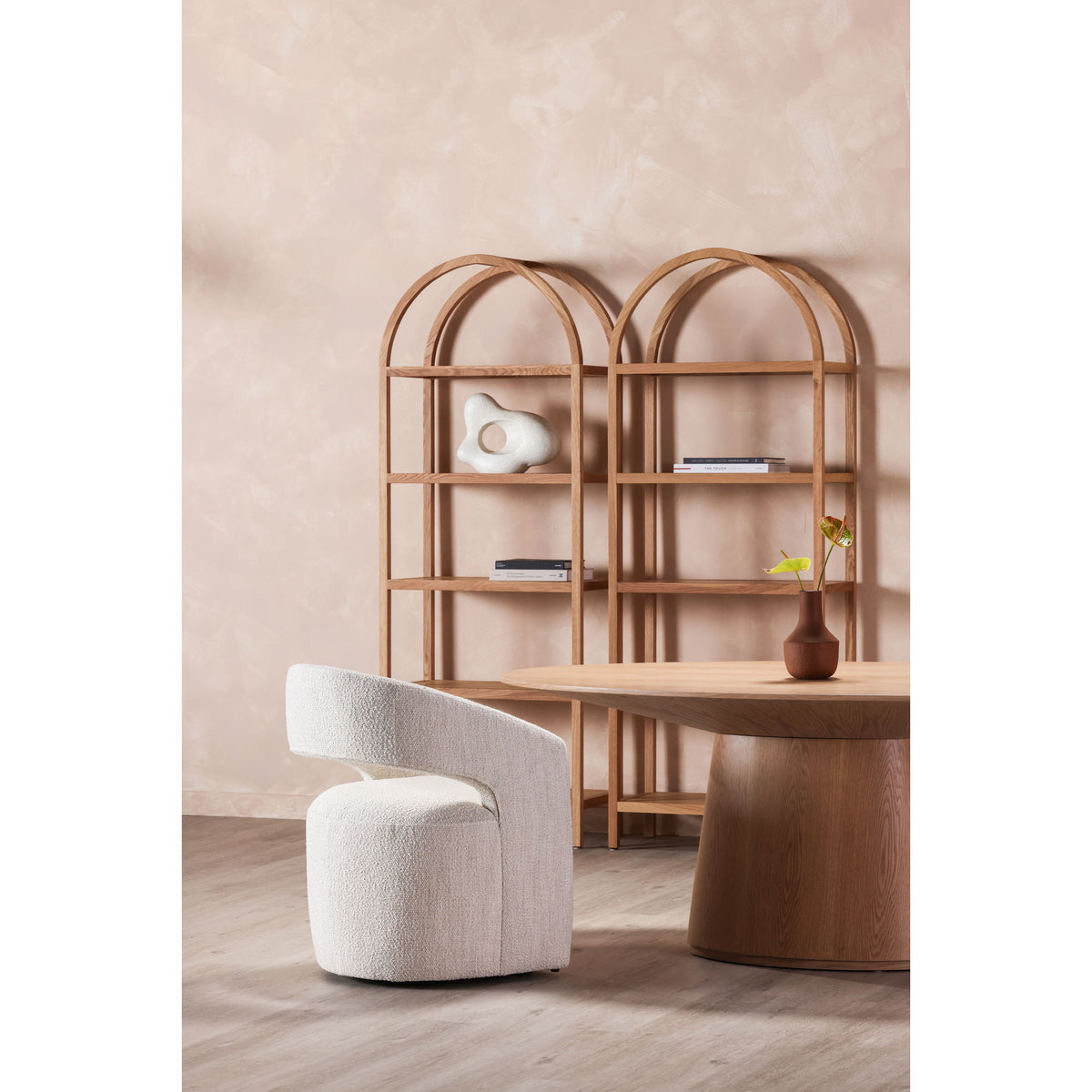 Barrow - Rolling Dining Chair - White Mist