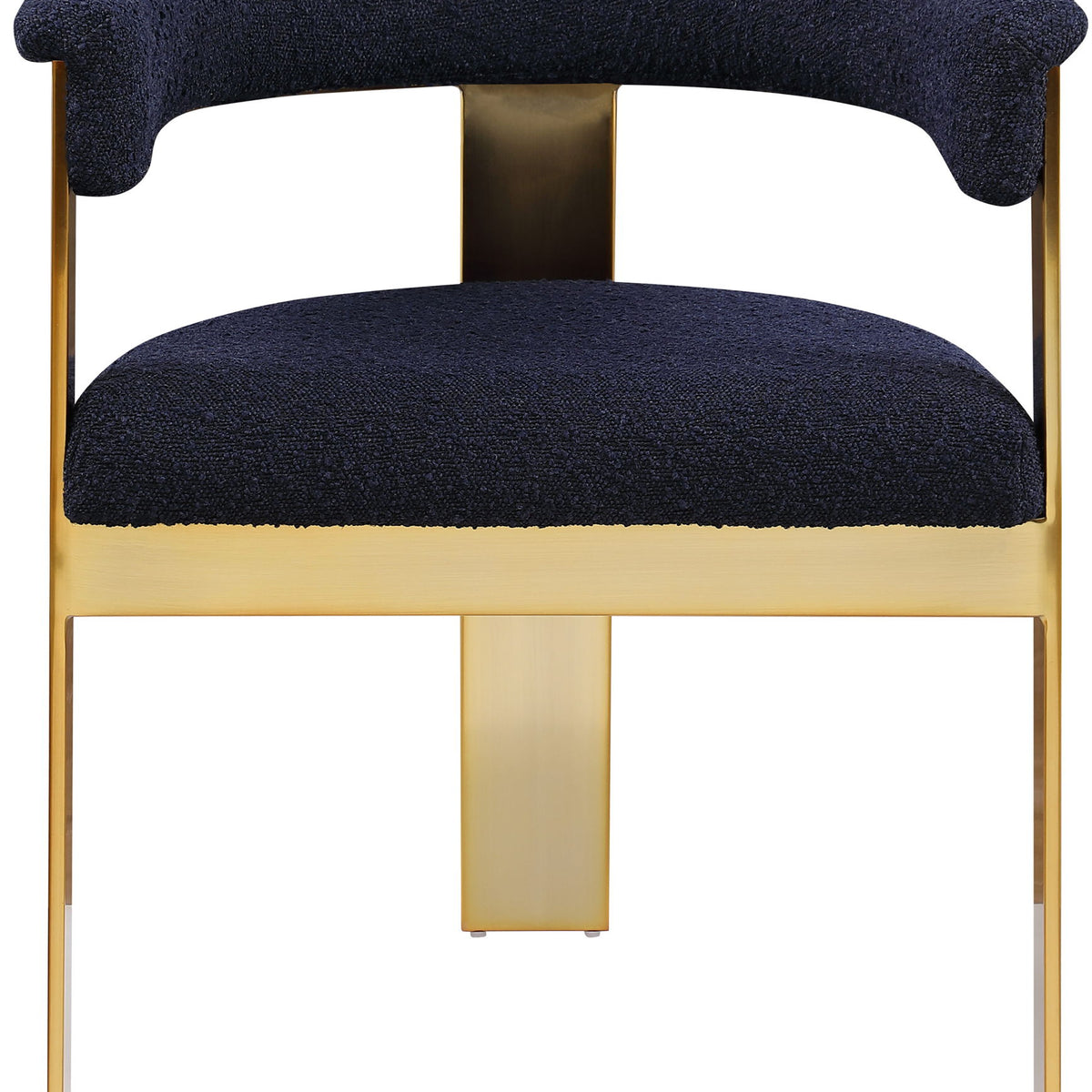 Romeo - Boucle Dining Chair With Gold Base (Set of 2)