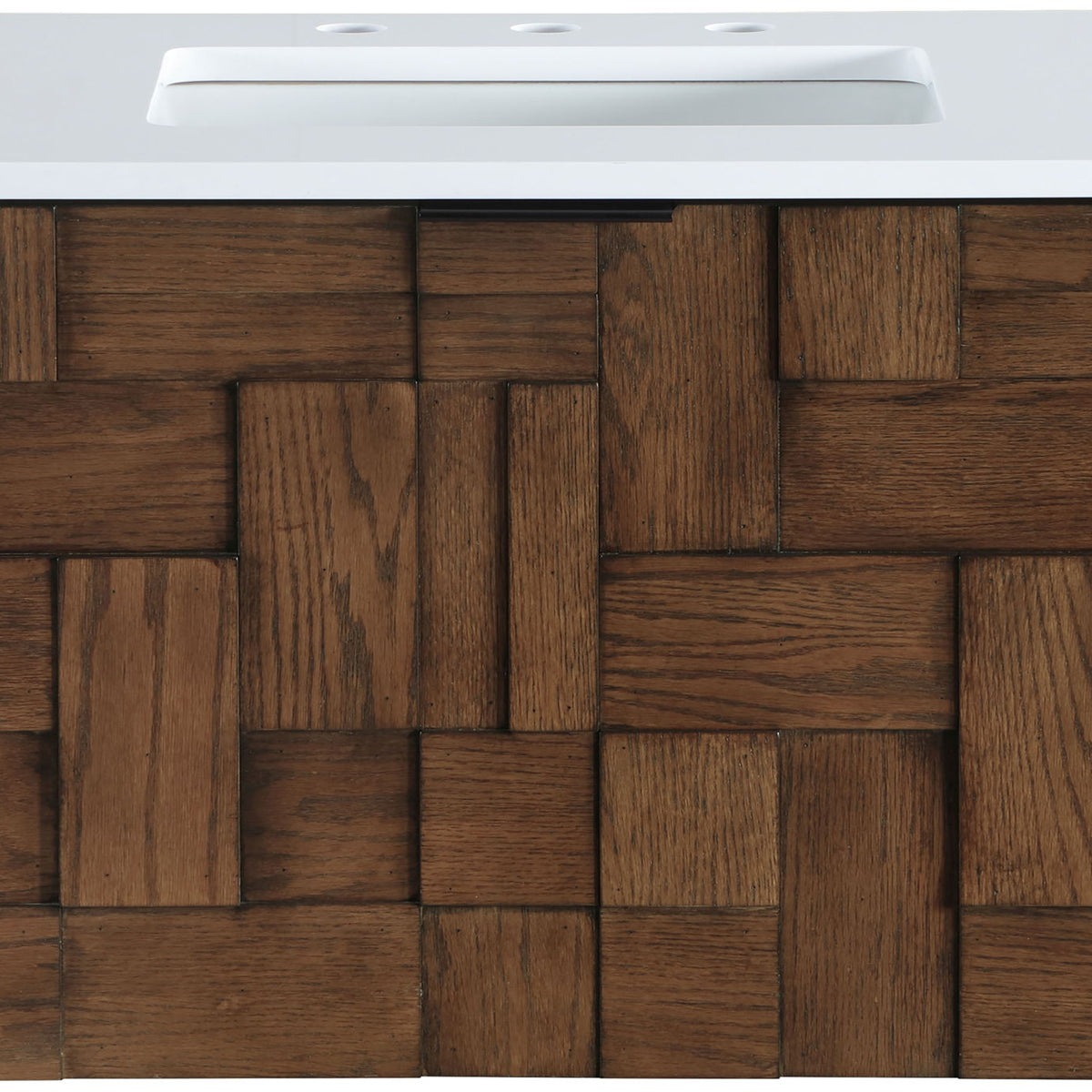 Leonardo - Engineered Stone And Solid Wood 24" Wall Mounted Bathroom Vanity
