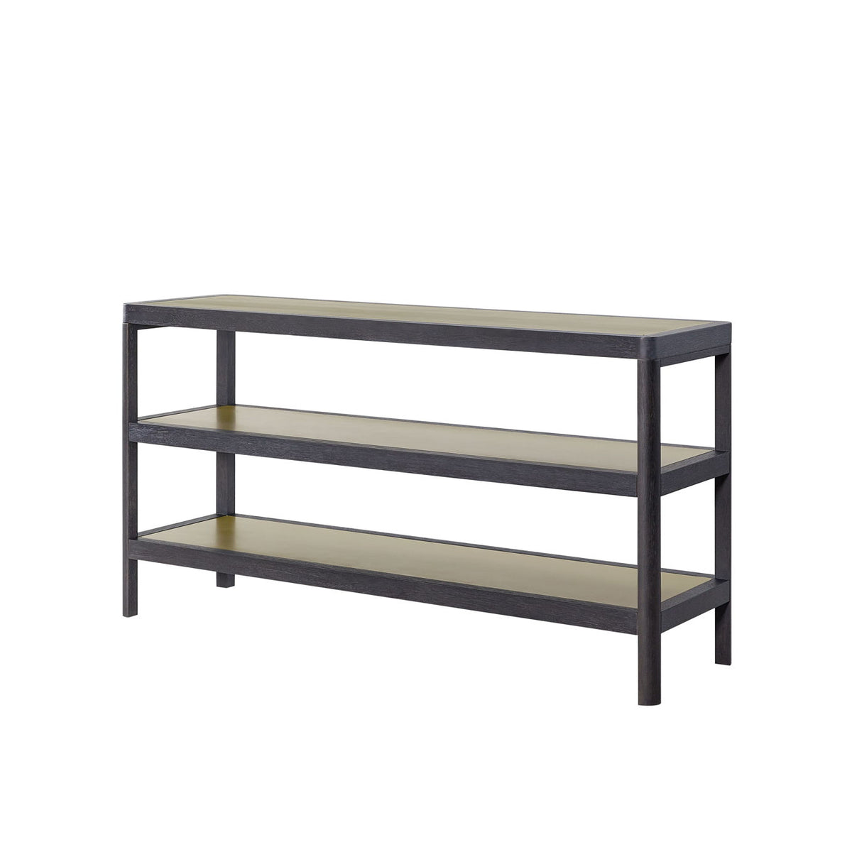 Console Table With Metal Insets - Black