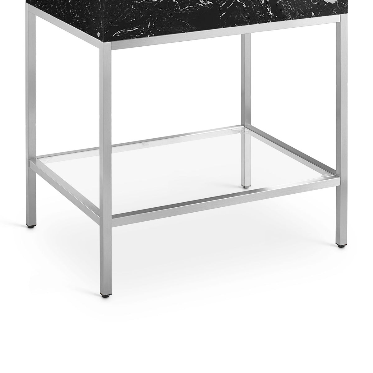 Marmo - Engineered Marble Bathroom Vanity With Chrome Base