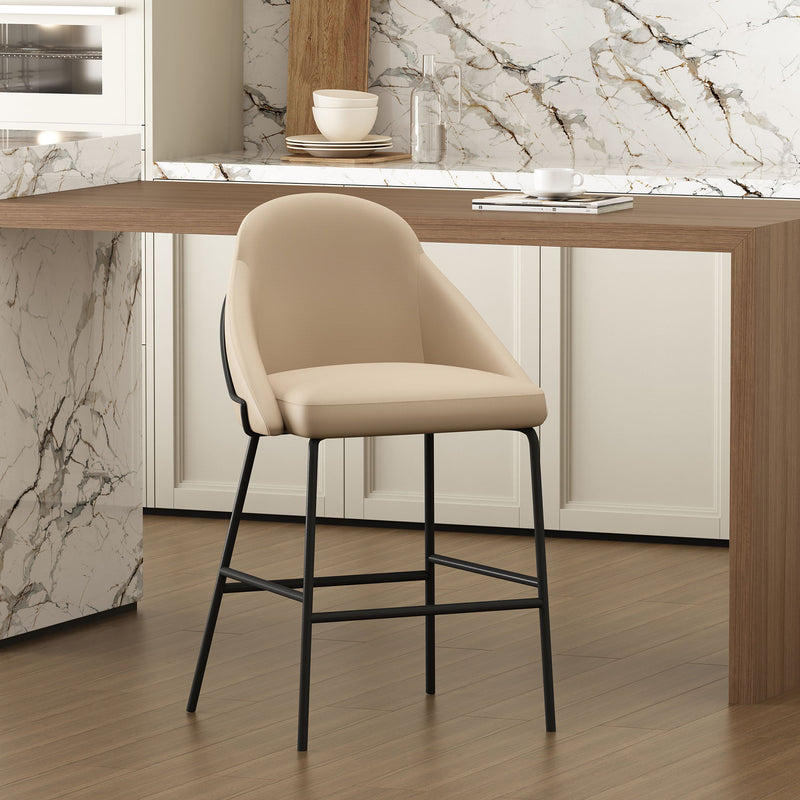 Manhattan Gracie - Counter Stool With Black Base