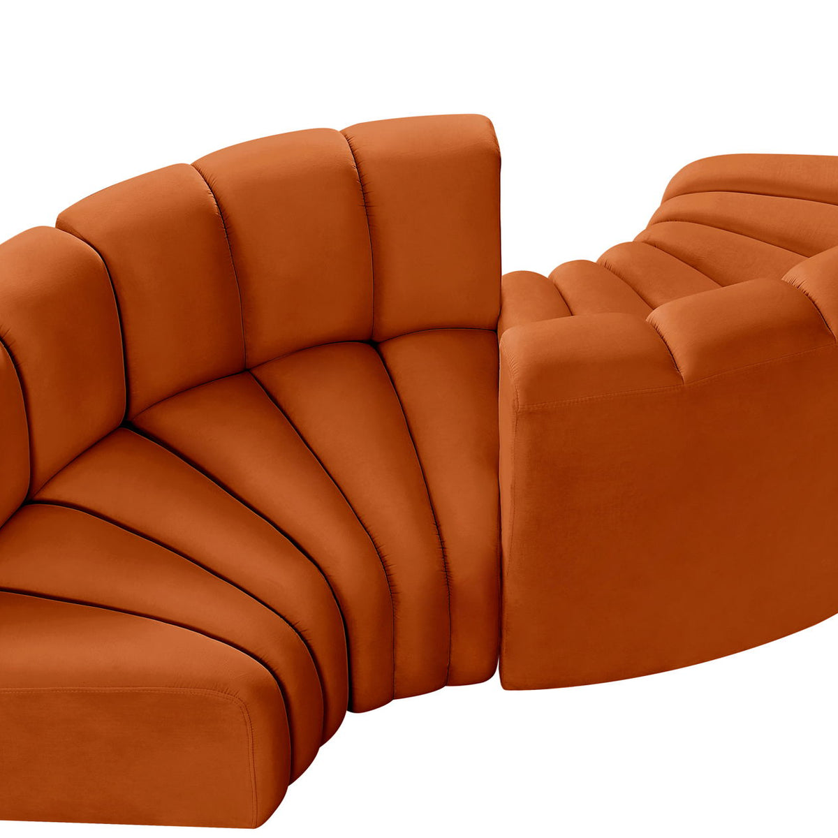 Arc - Velvet 4 Piece Curved Modular Sofa