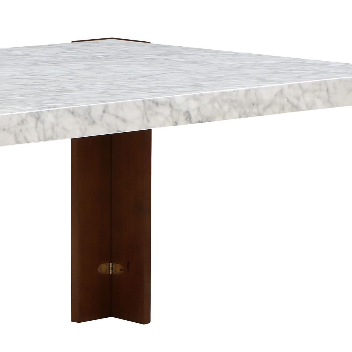 Hettie - Dining Table With Engineered Stone Top - Brown