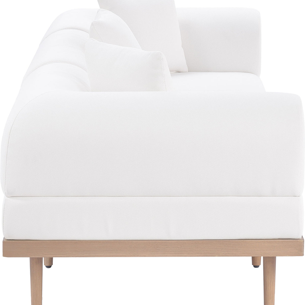Laguna - 3 Piece Resilient Water Resistant Fabric 106.5" Upholstered Outdoor Patio Modular Sofa