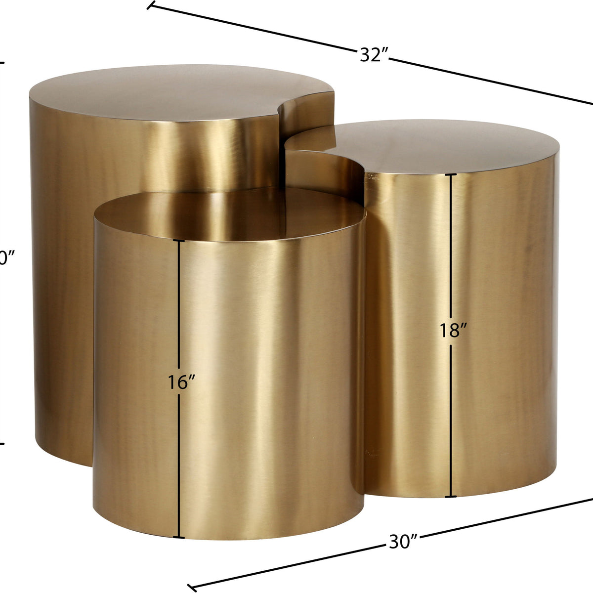 Dimple - 20" 3 Piece Modular End Table