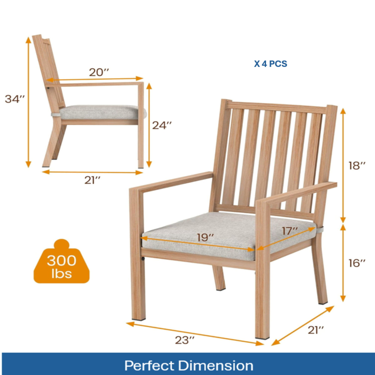 Patio Dining Chairs With Thick Cushions