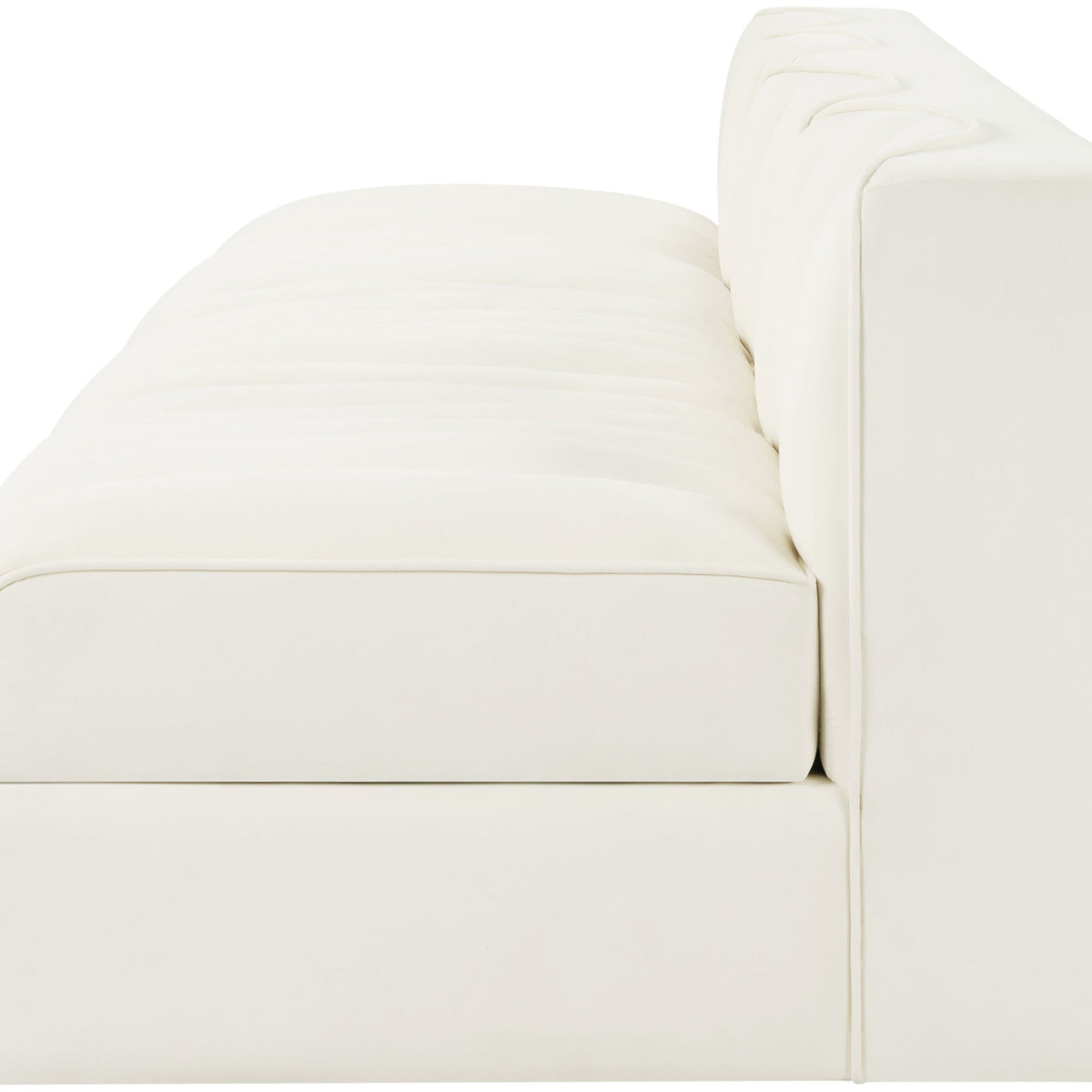 Rummi - Armless Velvet Performance Fabric Upholstered 4 Piece Modular Sofa