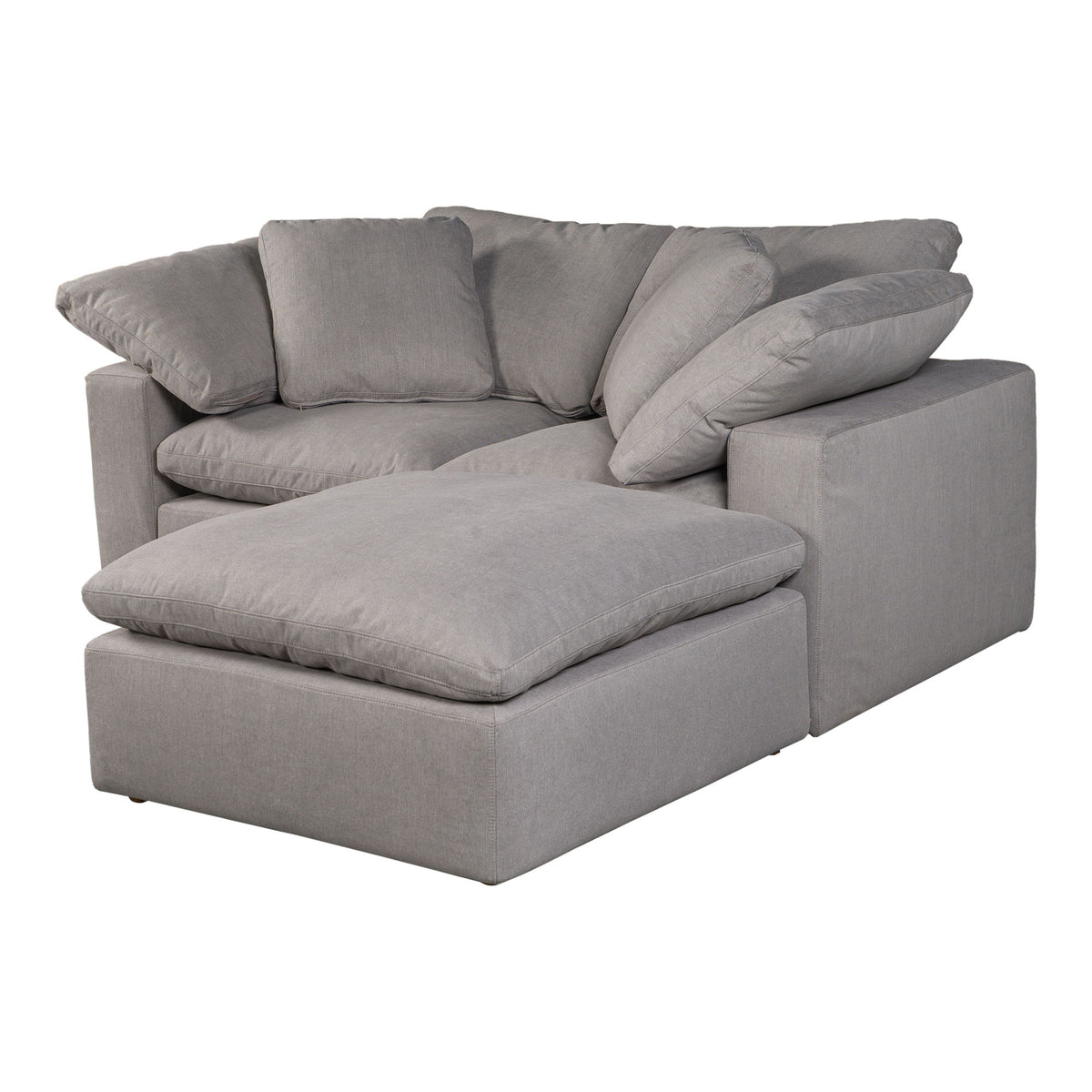 Terra - Livesmart Fabric Condo Nook Modular Sectional - Light Gray