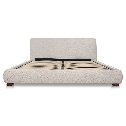 Beau - Queen Storage Bed - Speckled Light Gray