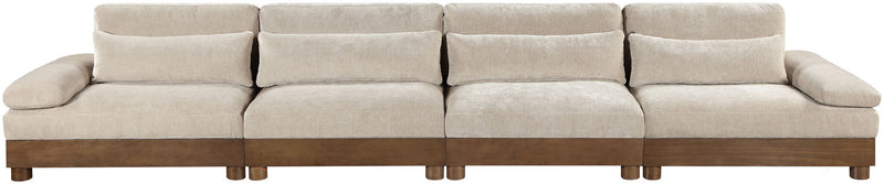 Turin - Chenille Fabric Upholstered Modular Sectional - Taupe